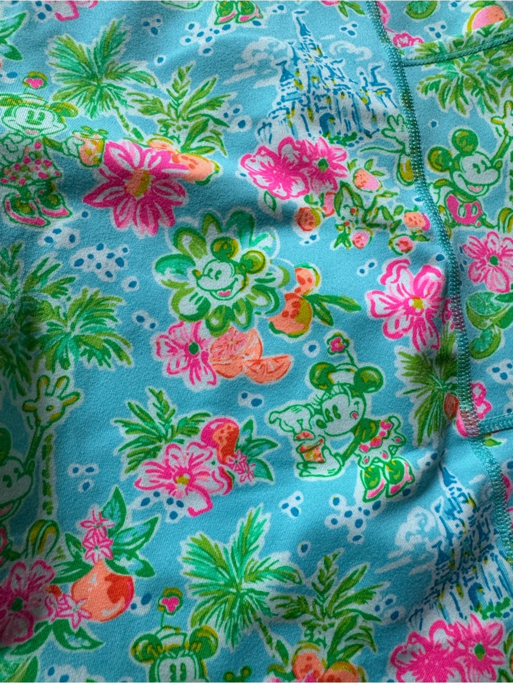 Disney Parks X Lilly Pulitzer Weekender Mickey Cinderella Castle Legging sz XL - Picture 5 of 5